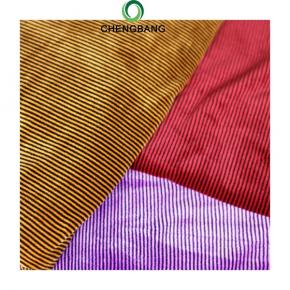 Soft Stripe Poly Velvet Fabric 