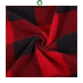 Chengbang Knitting Manufacture Red Home Fashions Print Buffalo Check Plush Polar Fleece Fabric for Toys