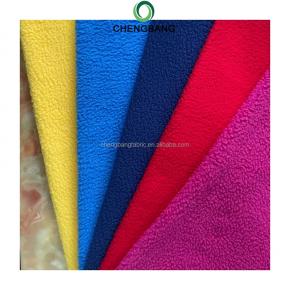 Custom color 100D144F 100% recycle polyester micro polar fleece fabric for garments